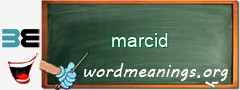 WordMeaning blackboard for marcid